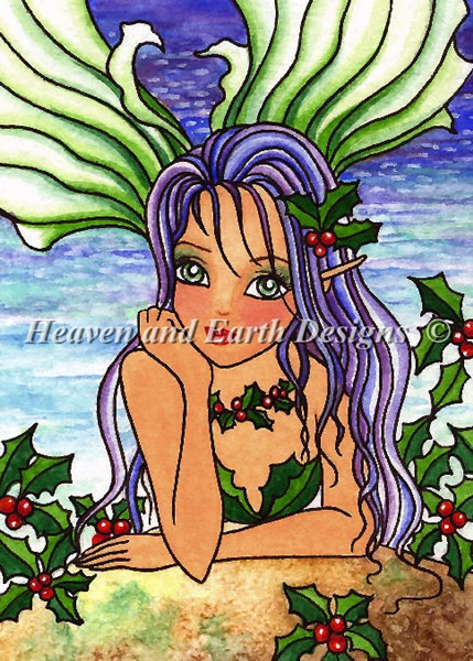 QS Holly Berry Mermaid - Click Image to Close